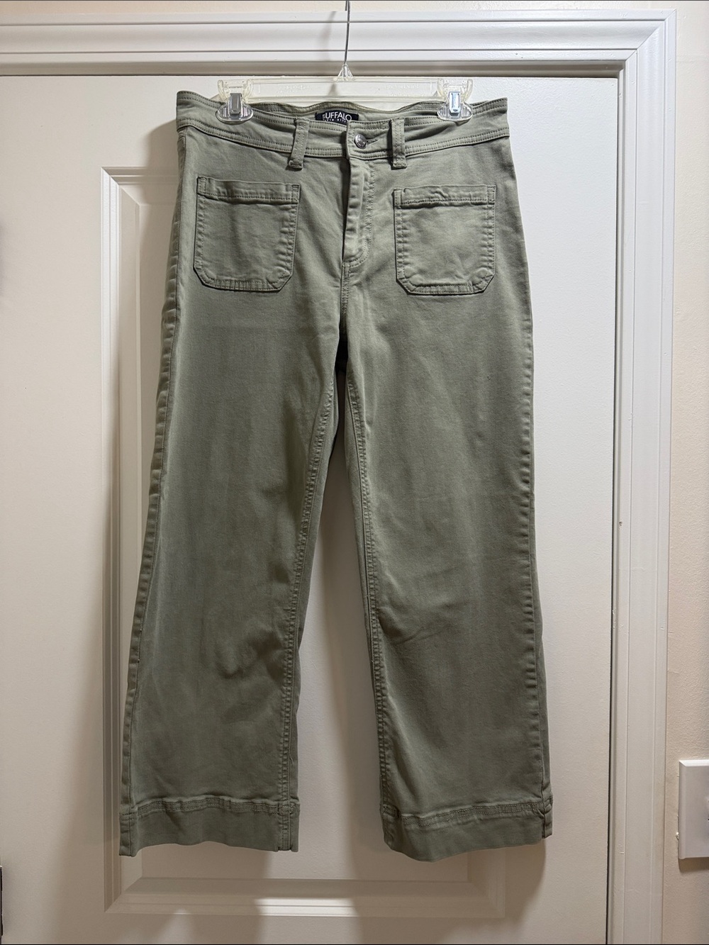 Buffalo David Bitton Olive Green Relaxed Straight Jeans